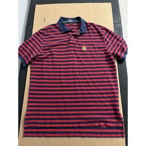 VTG Polo Ralph Lauren Extra Large Adult Polo Shirt Crest Striped Preppy Mens